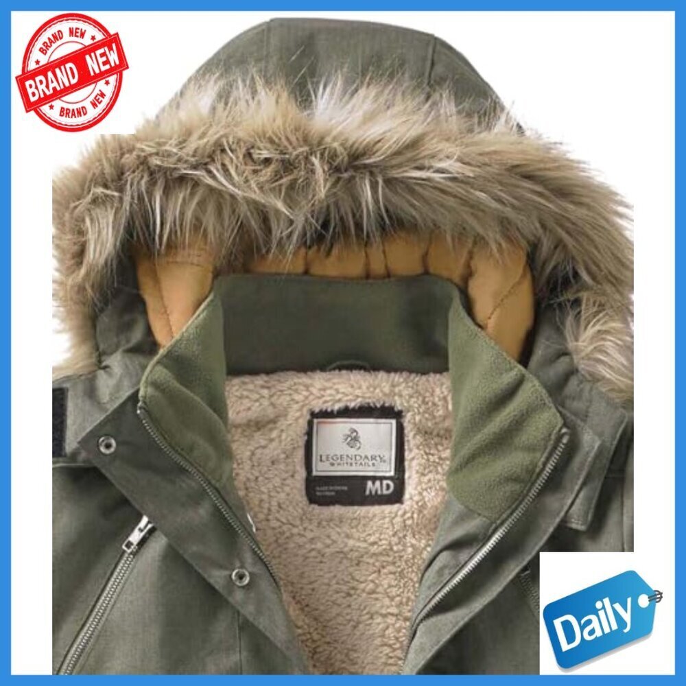 Women's Water Resistant Parka with Hood, Polyfill Insulated Winter Coat - Picture 6 of 7